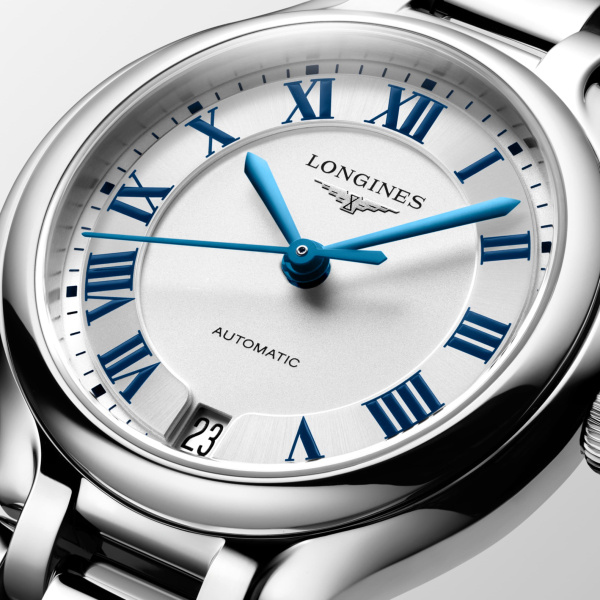 Montre Longines Longines primaluna 34 mm Automatique Cadran Argenté "soleil" Bracelet Acier