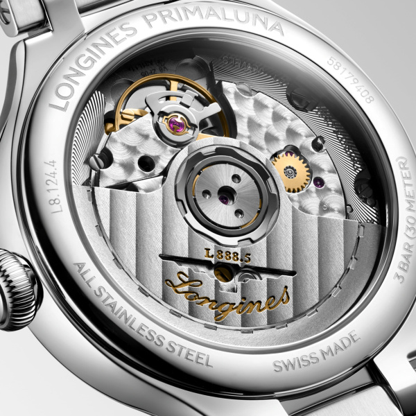 Montre Longines Longines primaluna 34 mm Automatique Cadran Argenté "soleil" Bracelet Acier