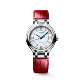 Montre Longines Longines primaluna 34 mm Automatique Cadran Nacre blanche Bracelet