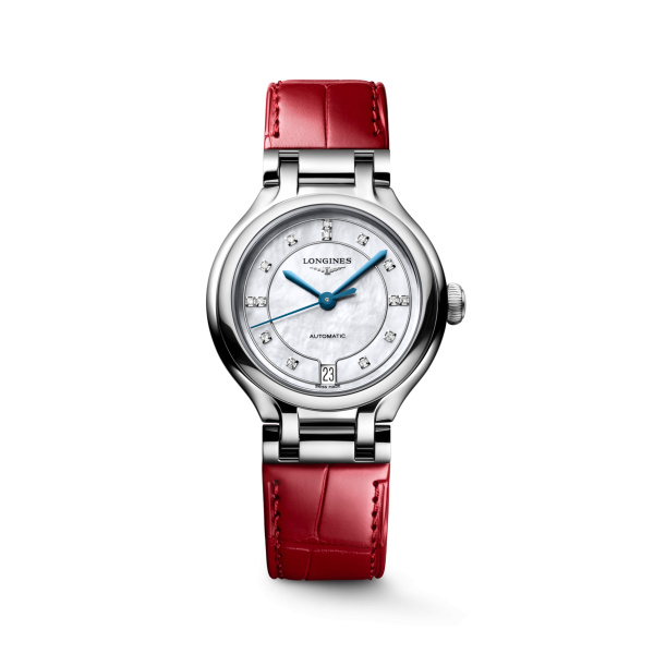 Montre Longines Longines primaluna 34 mm Automatique Cadran Nacre blanche Bracelet