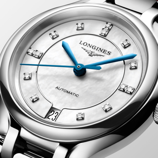 Montre Longines Longines primaluna 34 mm Automatique Cadran Nacre blanche Bracelet