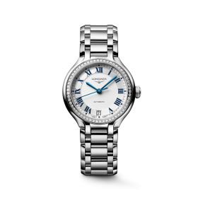 Montre Longines Longines primaluna 34 mm Automatique Cadran Argenté "soleil" Bracelet Acier