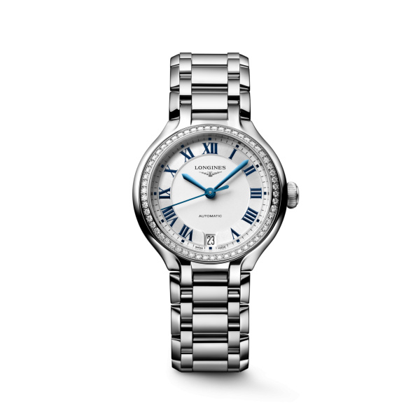 Montre Longines Longines primaluna 34 mm Automatique Cadran Argenté "soleil" Bracelet Acier