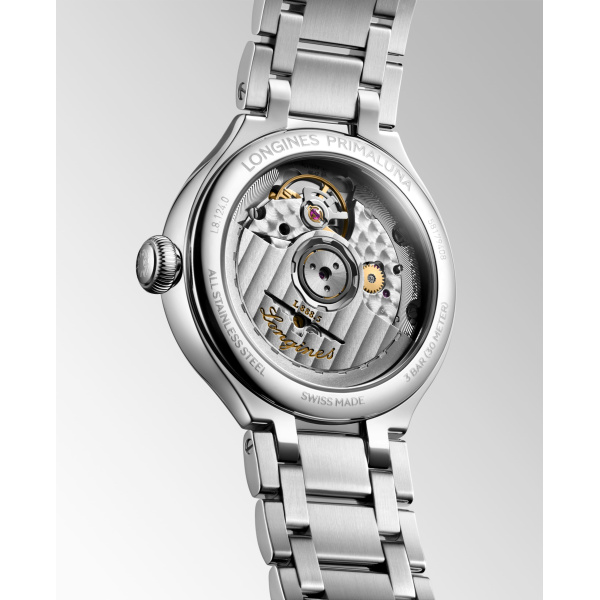 Montre Longines Longines primaluna 34 mm Automatique Cadran Argenté "soleil" Bracelet Acier