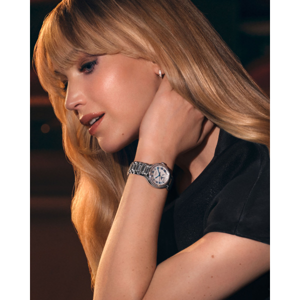 Montre Longines Longines primaluna moonphase 34 mm Automatique Cadran Argenté Bracelet Acier