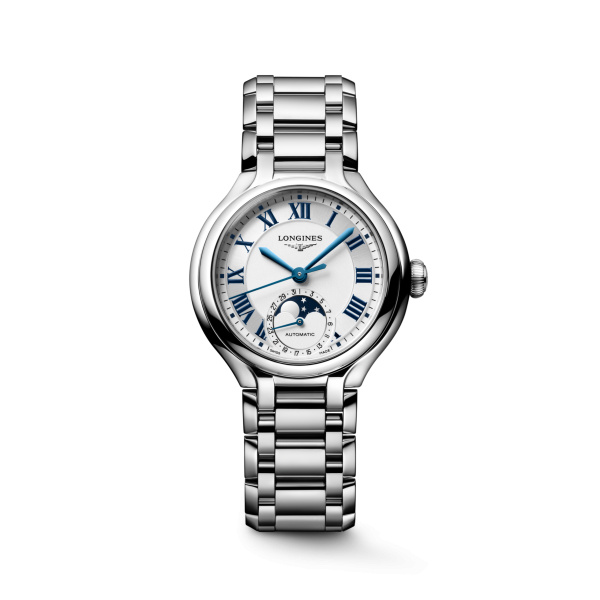 Montre Longines Longines primaluna moonphase 34 mm Automatique Cadran Argenté Bracelet Acier