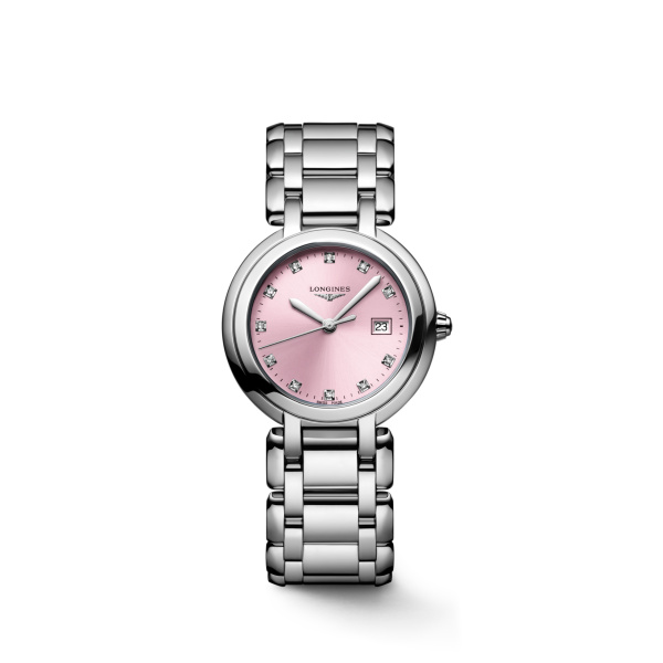 Montre Longines Longines primaluna 30 mm Quartz Cadran Rose "soleil" Bracelet Acier