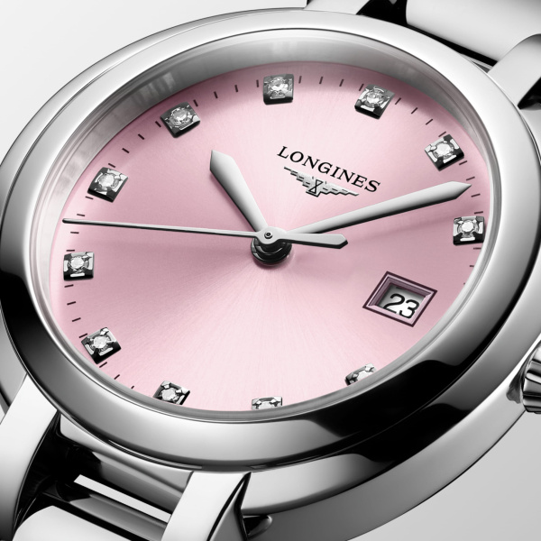Montre Longines Longines primaluna 30 mm Quartz Cadran Rose "soleil" Bracelet Acier