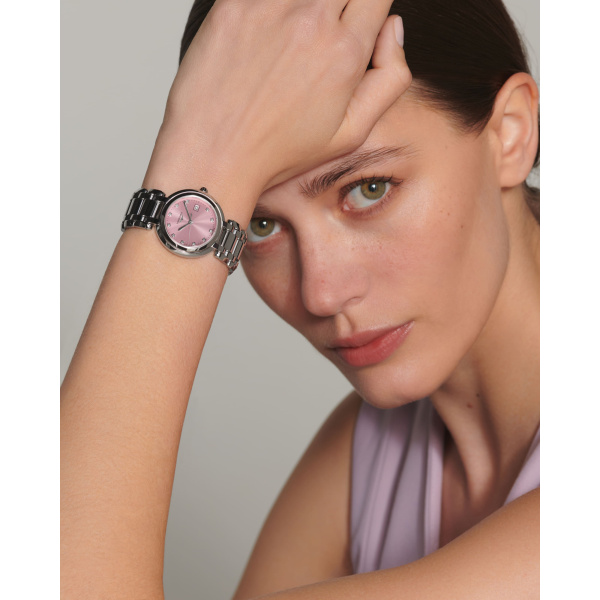Montre Longines Longines primaluna 30 mm Quartz Cadran Rose "soleil" Bracelet Acier