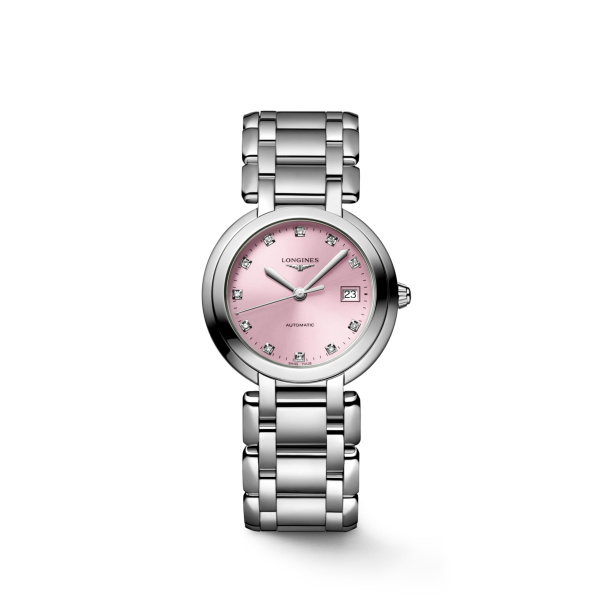 Montre Longines Longines primaluna 30 mm Automatique Cadran Rose "soleil" Bracelet Acier