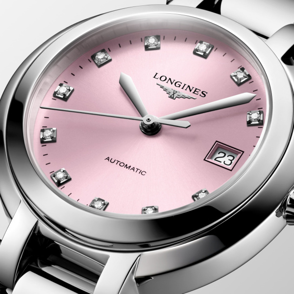 Montre Longines Longines primaluna 30 mm Automatique Cadran Rose "soleil" Bracelet Acier