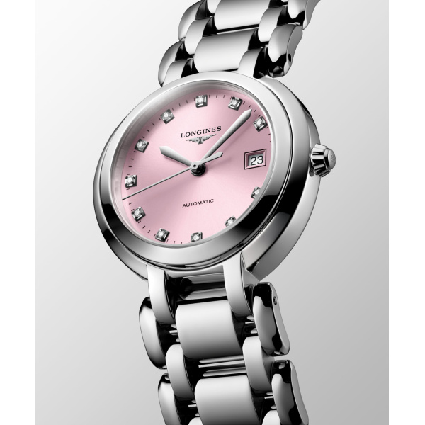 Montre Longines Longines primaluna 30 mm Automatique Cadran Rose "soleil" Bracelet Acier