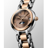 Montre Longines Longines primaluna moonphase 30.50 mm Quartz Cadran Taupe Bracelet Acier et Or Rose