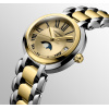 Montre Longines Longines primaluna moonphase 30.50 mm Quartz Cadran Doré Bracelet Acier et Or Jaune