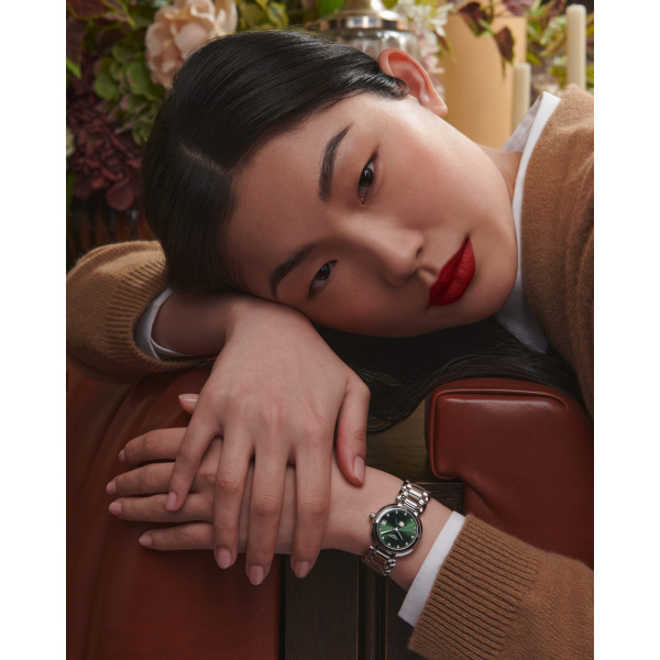 Montre Longines Longines primaluna moonphase 30.50 mm Quartz Cadran Vert Bracelet Acier