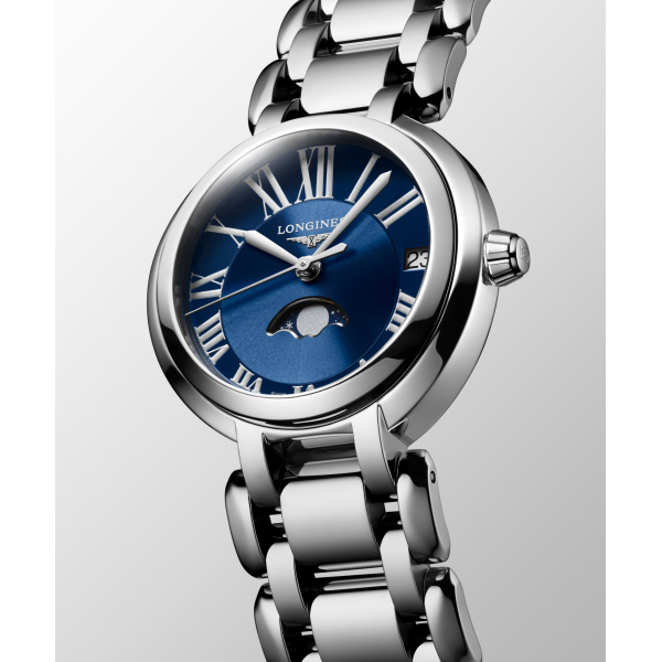 Montre Longines Longines primaluna moonphase 30.50 mm Quartz Cadran Bleu Bracelet Acier