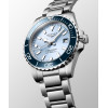 Montre Longines Hydroconquest 39 mm Automatique Cadran Bleu givré soleillé Bracelet Acier Maille Milanaise