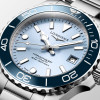 Montre Longines Hydroconquest 39 mm Automatique Cadran Bleu givré soleillé Bracelet Acier Maille Milanaise