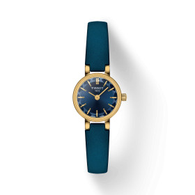 Montre Tissot Lovely Round Quartz Cadran Bleu Bracelet Cuir Bleu