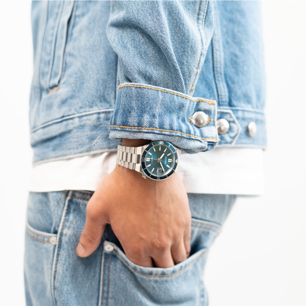 Montre Citizen Tsuyosa 40mm Shore Cadran Bleu Turquoise Bracelet Acier