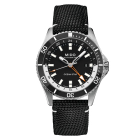 Montre Mido Ocean Star GMT Cadran Noir Bracelet Tissu
