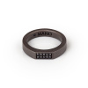 Bague pour homme Mano J en titane et 10 diamants noirs