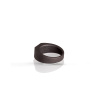 Bague pour homme Mano J en titane, or rouge et 16 diamants noirs