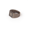 Bague pour homme Mano J en titane, or rouge et diamants noirs