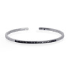 Bracelet Mano J Spring en or blanc 18 carats et 27 diamants noirs de 1 point