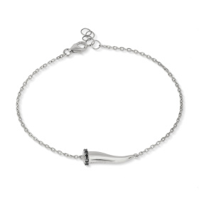 Bracelet Mano J CHARMS avec cornet en or blanc 9 carats