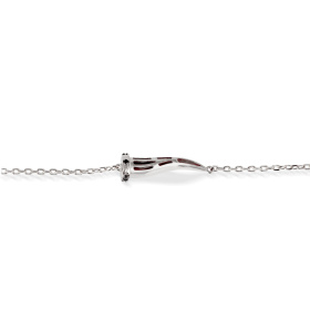 Bracelet Mano J CHARMS avec cornet en or blanc 9 carats