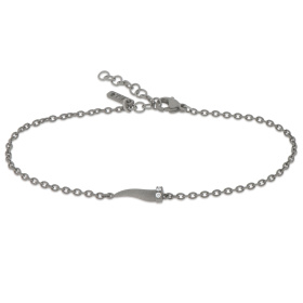 Bracelet Mano J avec mini corne en titane et diamants blancs
