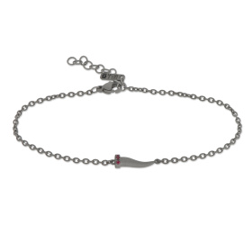 Bracelet Mano J MINI HORN en titane et rubis