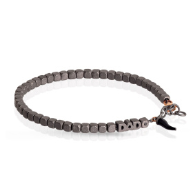 Bracelet Mano J Cuby et pendentif en titane, or rouge 9 carats