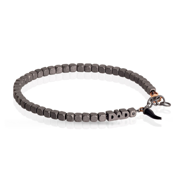 Bracelet Mano J Cuby et pendentif en titane, or rouge 9 carats