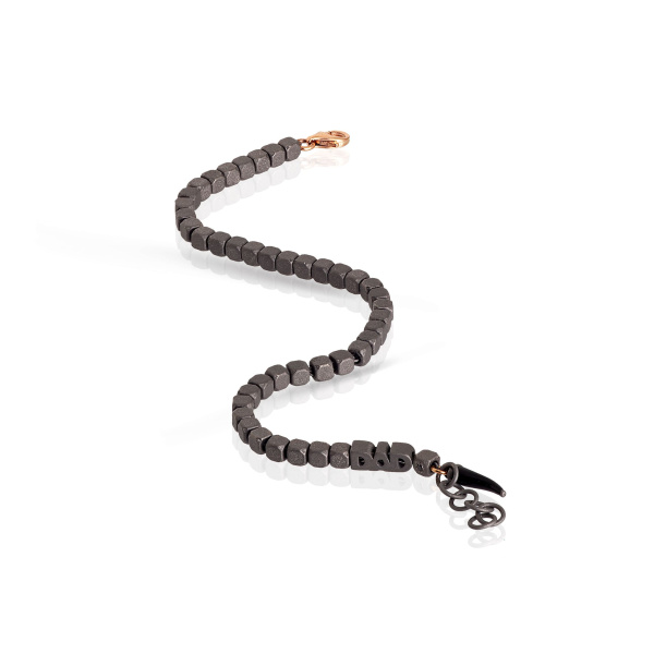 Bracelet Mano J Cuby et pendentif en titane, or rouge 9 carats