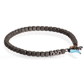 Bracelet et pendentif Mano J Cuby en titane, or rouge 9 carats et corne bleue