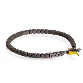 Bracelet et pendentif Mano J Cuby en titane, or rouge 9 carats et corne jaune