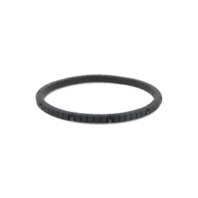 Bracelet de tennis Mano J ELASTIC LINE en titane noir et 10 diamants noirs de 5 points
