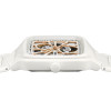 Montre Rado True Square Automatic Open Heart Sparkling Automatique Cadran Rhodium, Blanc Bracelet Blanc