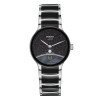 Montre Rado Centrix Moonphase Limited Edition Quartz Cadran Noir Bracelet Noir