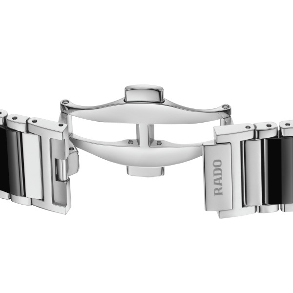 Montre Rado Integral Diamonds Quartz Cadran Noir Brossé Bracelet Céramique Noir