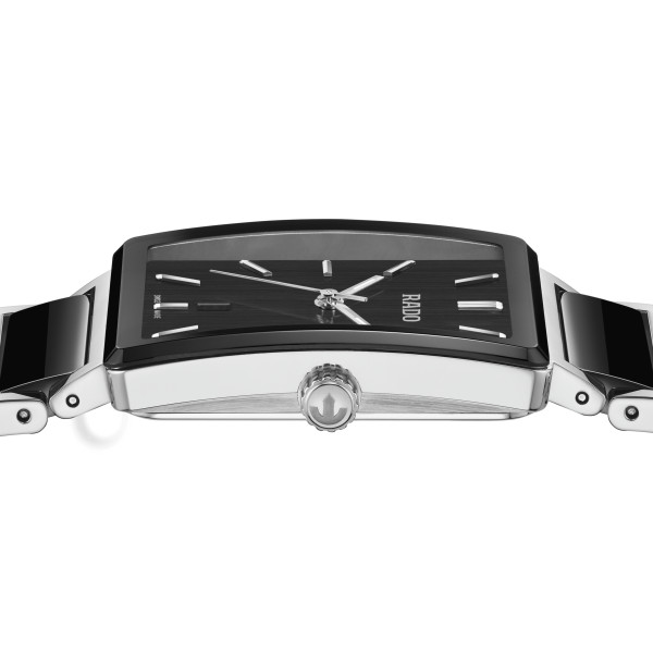 Montre Rado Integral Diamonds Quartz Cadran Noir Brossé Bracelet Céramique Noir