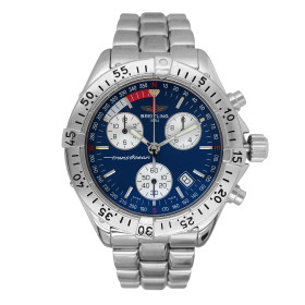 Montre Occasion Breitling Transocean Chronographe Quartz Bracelet Acier 42mm