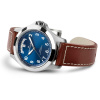 Montre Hamilton Khaki Field King Day-Date 40 mm Cadran Bleu Bracelet Cuir de vachette