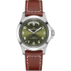 Montre Hamilton Khaki Field King Day-Date 40 mm Cadran Vert Bracelet Cuir de vachette