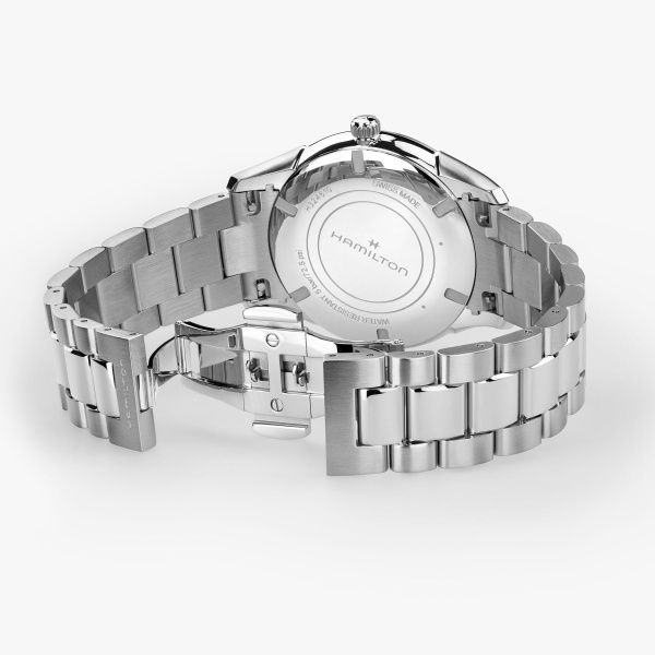 Montre Hamilton Jazzmaster Quartz 40 mm Cadran Beige Bracelet Acier