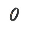 Bague pour homme Mano J en titane noir, or 18 carats et 10 diamants noirs