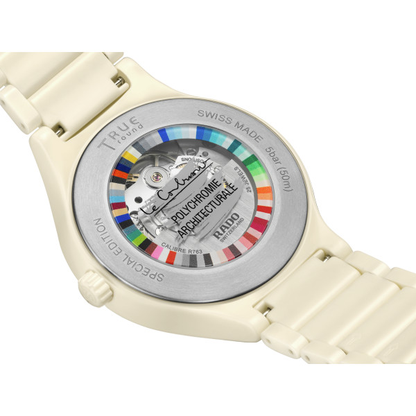 Montre Rado True Round x Les Couleurs Le Corbusier La Cité Radieuse Blanc Ivoire