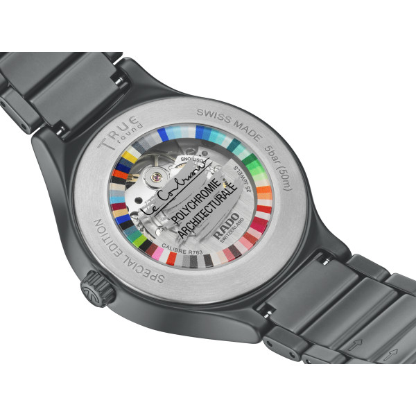 Montre Rado True Round x Les Couleurs Le Corbusier x Cambridge Gris Foncé